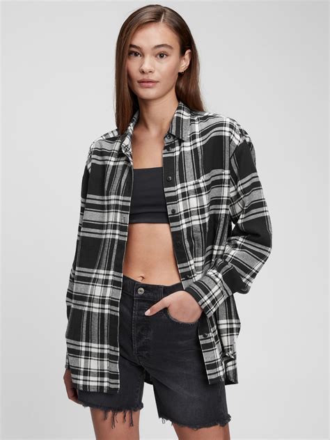 gap oversized flannel shirt